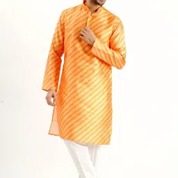 niraj creation Men Printed Silk Blend Straight Kurta image 5