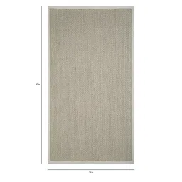 jaipur rugs Ivory Solid Sisal 3 ft X 5 ft Hand Woven Carpet image 2