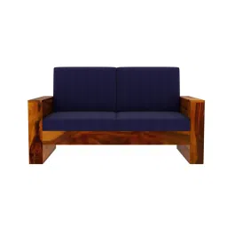Maruti 2 Seater Wooden Sofa (BLUE Colour, Honey Finish)-image-27