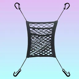 3-Layer Car Mesh Organizer, Seat Back Net Bag, Automotive Seat Back Organizers, Car Multi Pocket-image-1