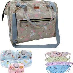 tip 'n' top Premium Baby Diaper Handbag for Mother with 5 bibs and 6 Langots Pack of 12 Diaper Handbag Combo-picture-31