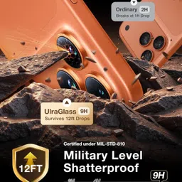 Casesily Back Camera Lens Ring Guard Protector for Apple iPhone 17 Pro Orange image 4