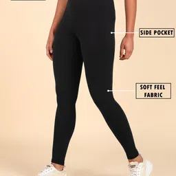 rhino rage Solid Women Black Tights-picture-25