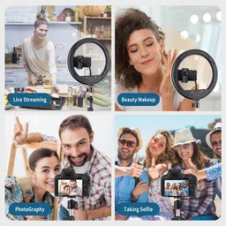 Mobtude 10 inch Big LED Selfie Ring Light with 3 modes and 10 different brightness mode Ring Flash image 4