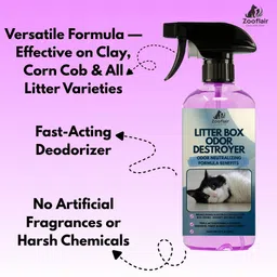 zooflair Cat Litter Spray, Levender, Odor Eliminating Spray Deodorizer image 5