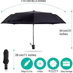 kartona 3 Fold Automatic Open & Close Umbrella for 8 Ribs Umbrella image 3