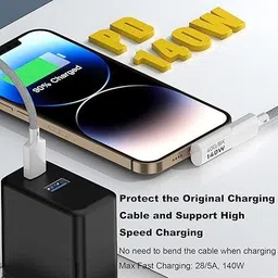 Tobo White USB C Male to Female Adapter 90 Degree Right Angle Type C Adapter 140W TD-1329CC Phone Converter image 3