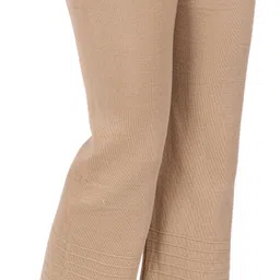kanna fabric Women Loose Fit Beige Wool Trousers image 4