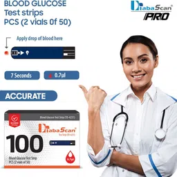 DIABASCAN Glucose Test Strips with Free Glucometer 150 Glucometer Strips image 5