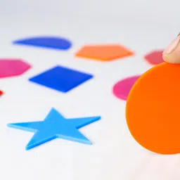 the labworld Geometric shapes set of 36 pcs plastic for drawing colorful shapes for kids activity learning mathematics kit montessori manipulatives for early childhood material image 3