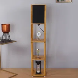 qamar home solutions Teak Ply Wood Floor Lamp (1 Piece) image 1