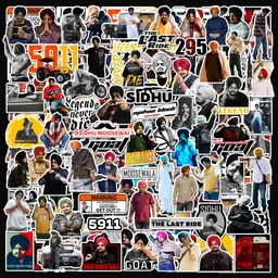 modern gallery mart 2 inch Sidhu Moosewala Stickers – High-Quality Waterproof Vinyl Stickers for Fans Self Adhesive Sticker-picture-20