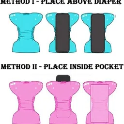 stakipo Small Cloth Button Diaper Combo - 5 diaper with black insert image 5