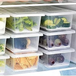 humble kart Plastic 4 PCS Food Storage Container Fridge Box basket Storage Basket-picture-35