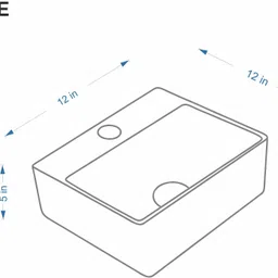flipkart smartbuy 2 in 1 wall hung basin and tabel top basin Premium Quality 803 f Table Top Basin image 4