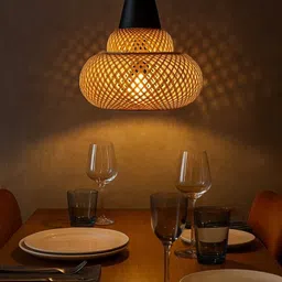 rajamata bamboo handicraft Golden Hive Lamp Hanging Lights (Pendant Lights) Lamp Shade image 2