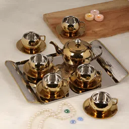 chakmak Crown Collection Tea Set PVD Cup Serving Set image 1