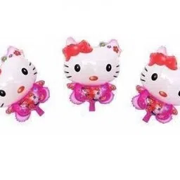 anayatech new 3 kitty with round balloon birthday combo-pack of 52 image 2