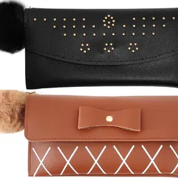 Casual, Party, Formal Black, Brown Clutch-image-45