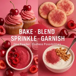 confect Cherry Powder | Natural Fruit Powder for Smoothies, Baking | Vegan, Gluten-Free Nutrition Drink image 3