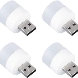 WRADER USB Operated Small USB LED Light White Warm Light for Night and Dark Compatible with Laptops, Desktops, Mobile Charger, USB Hub and Other USB Devices PACK OF 4 Led Light-picture-20