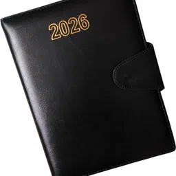 excel Leather Monthly Cut Executive Diary,Planner Sunday Full pages with Loopy Regular Diary 2026 with Pen Holder (Cover Design may be Different) Ruled 365 Pages-picture-19