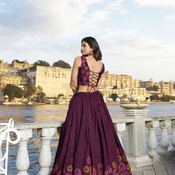 apnisha Floral Print Semi Stitched Lehenga Choli image 2