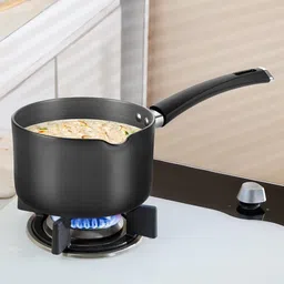 borosil 2.5 L (18 cm) Hard Anodized Spout Sauce Pan, Even Heat Distribution Sauce Pan 18 cm diameter 2.5 L capacity-picture-23