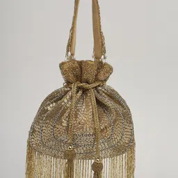 qaidafashion Women Gold Potli-picture-31