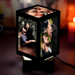 picture affairs production customized Revolving Wall Shadow Photo Frame Table Lamp image 2