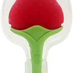 kajaree Silicone Fruit Teether & Food Nibbler & Spoon Bottle (Multicolor) (Pack of 3) Teether and Feeder image 2