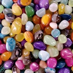 colour stone Decorative Glossy Shiny Polished Onyx Stone Pebbles For Vase Filler Plant Pots Home Aquarium Fish Tanks Landscape Outdoor Garden Decoration (Multi Colour, 1Kg) Polished, Regular Angular, Asymmetrical, Round Onyx Pebbles-picture-22