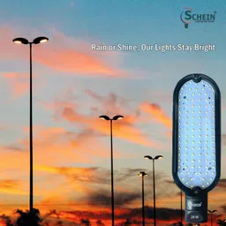 schein 28W LED White Street Light | BIS Approved & ISO Certified | IP66 Waterproof | High Brightness parking lots| farmhouses| gated societies| gardens| White Light | Durable Outdoor Lighting | Pack of 1 Street Light Outdoor Lamp image 2