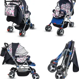 pawkykids PRAM FOR KIDS STROLLER FOR KIDS BABY PRAM BABY Twin Strollers & Prams MT-3022 Twin Strollers & Prams image 4