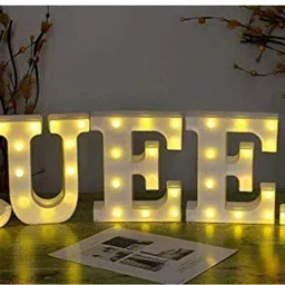 satyam kraft Marquee Alphabet Shaped Light For Home Party Decoration (N) - White , Pack of 1 Night Lamp image 4