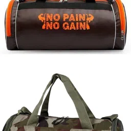 raksosports 18 L Gym Duffel Bag - Duffel Gym Bag WITH Pocket for Men Women BOYS WITH COMBO - Orange, Multicolor image 2