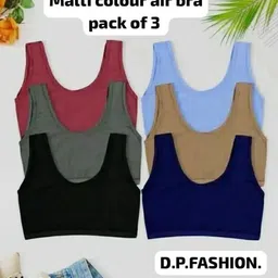 Pack of 3 Women Sports Non Padded Bra-image-39