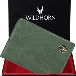 Men Casual, Evening/Party, Formal, Trendy Green Genuine Leather RFID Wallet-image-13