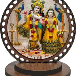 decocru Radha Krishna Car Dashboard, Home Decorative Showpiece - 8.382 cm image 1
