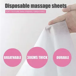 kudize Disposable Non-Woven Bed Sheet for Hospital, Hotel, Spa (31*80) Pack of 25 Supporter image 4
