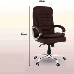 sitrix Office Chair With High Back Revolving Study Chair for Home/Office Leatherette Office Arm Chair image 4