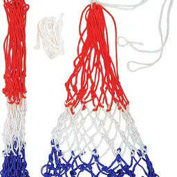 swikaar Basketball Net 2 PCS Outdoor/Indoor Net (12 Loops) (Red+White+Blue) BBN2 Basketball Net-picture-19