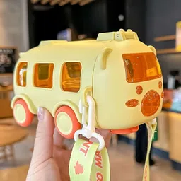 mhax Hot Baby Bus Large Capacity Student Water Cup Portable Outdoor Plastic Cup Straw 500 ml Water Bottle-picture-25