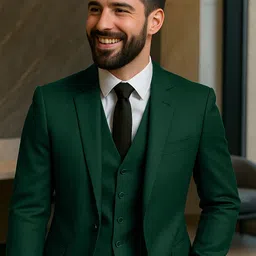 verticals Men Men 3 Piece Suit Solid Suit image 3