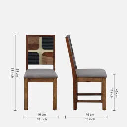 woodsworth from pepperfry Alamo Sheesham Wood 6 Seater Dining Set In Scratch Resistant Provincial Teak Finish image 4