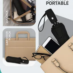 mahalaxmi Automatic Open & Close Windproof Compact Travel Umbrella Umbrella image 4