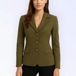 pepzo Women Solid Double Breasted Casual Blazer-picture-21