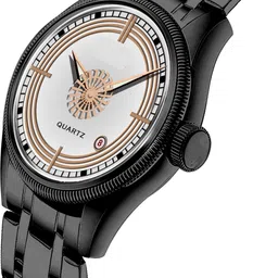 onir Date & Time Analog Quartz For Men/Boys Analog Watch Analog Watch - For Men Black Stainless Steel Chain Analogue Quartz Movement boys Wrist Watch image 2