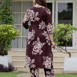 prisca Women Pure Cotton Kurta Pant Set image 2