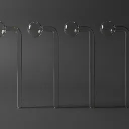 wishingbell natural 6 inch Bend Glass Oil Burner Pipe Transparent (Pack of 4) Borosilicate Glass Inside Fitting Hookah Mouth Tip image 5